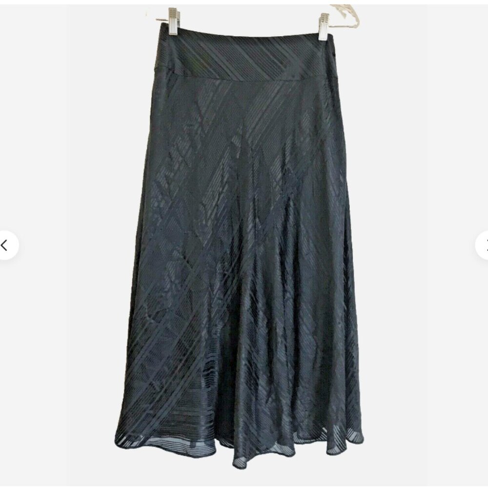 TALBOTS Blue Silk Midi Skirt NWT 2P